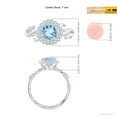 thumbnail image 5 of Angara Natural 1.12 Ct. Aquamarine with Diamond Halo Ring in 14K White Gold for Women (Ring Size: 3), 5 of 10