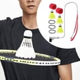 thumbnail image 6 of 3 Pieces Badminton Trainer Shuttlecock Self Learning Device Metal Construction for Indoor Home Fitness Practice, 6 of 8