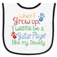 thumbnail image 2 of Inktastic Guitar Player Like Daddy Baby Terry Cloth Bib, 2 of 3
