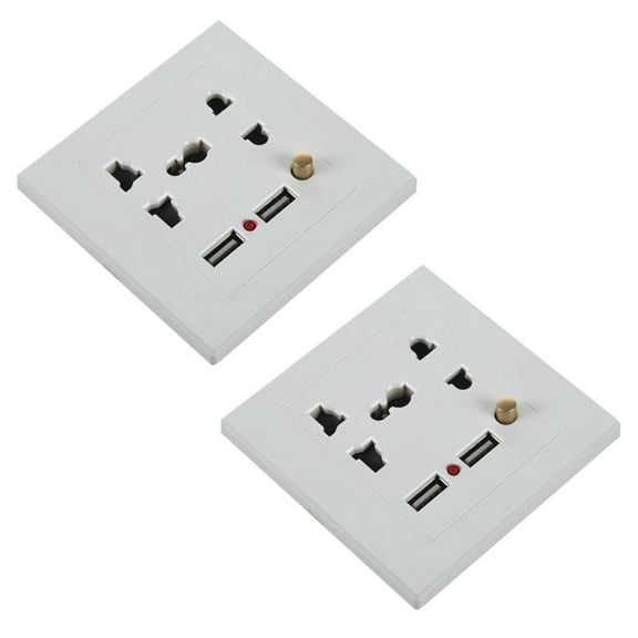 2X 2.1A Dual USB Wall Charger Socket Adapter Universial Power Outlet Panel wite Switch
