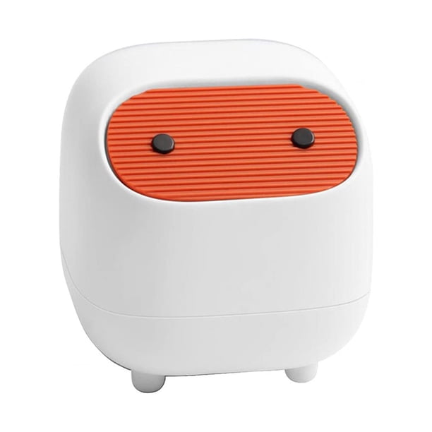 Cute Mini Ninja Papelera de escritorio Bote de basura de doble prensa con tapa Adecuado para bote de basura multiescena Zhivalor WMZL-2155-3