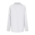 thumbnail image 4 of KDDYLITQ Long Sleeve Polo Shirts For Women Collared Wicking Lightweight Shirts Breathable Loose Dressy Tops White XL, 4 of 8