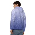 thumbnail image 4 of Wukai Glittering Blue Purple Print Men's Zip-Up Hoodie,Fleece Full-Zip Hoodie for Men, Hooded Sweatshirt-Small, 4 of 5