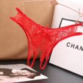 thumbnail image 3 of Lencería Sexy para mujer, bragas transparentes con abertura en la entrepierna, tangas con lazo sólido, ropa interior de encaje, 3 of 4