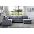 thumbnail image 4 of Warren Linen 6 Seat Reversible Modular Sectional Sofa Chaise - Light Gray, 4 of 5