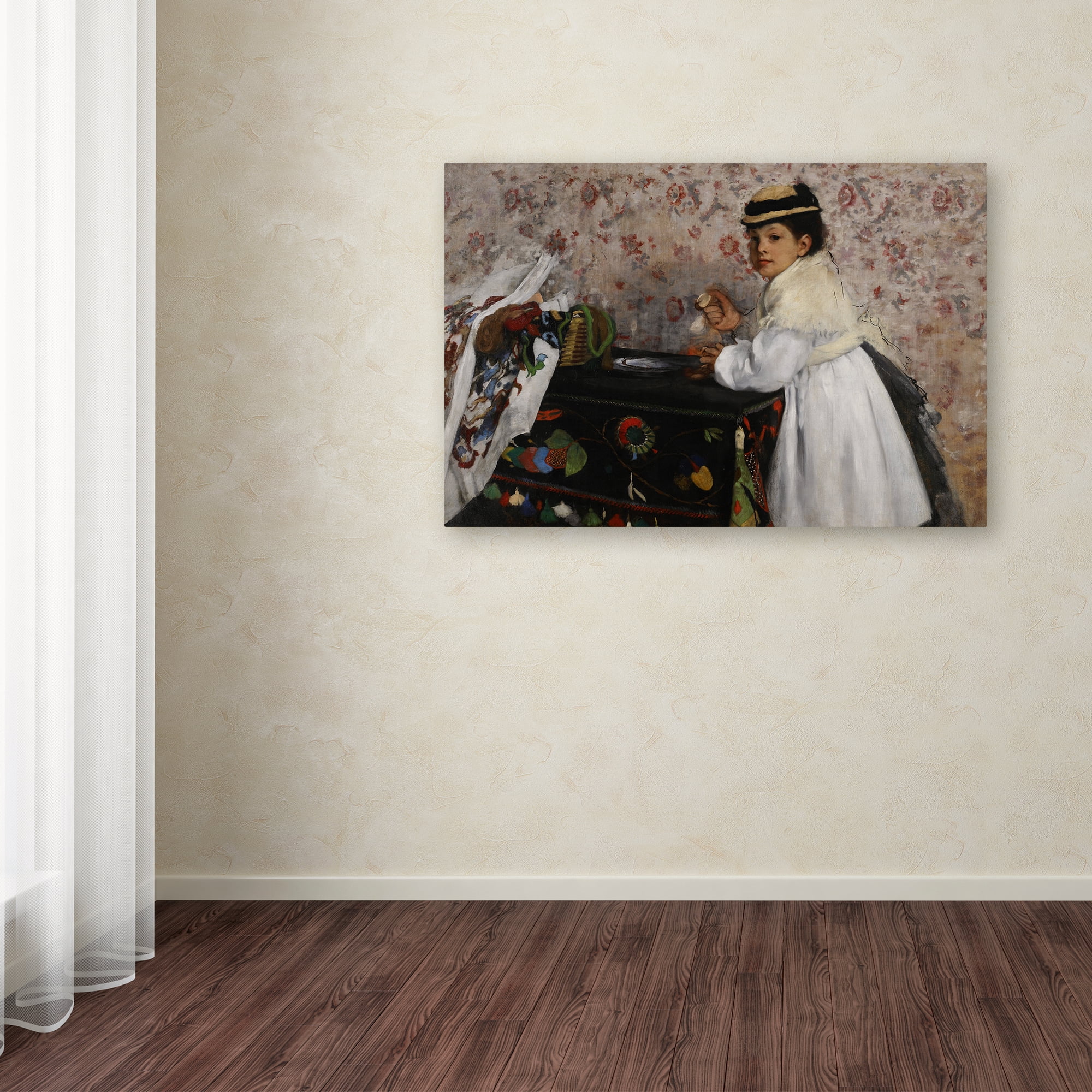 Degas 'Portrait Of Hortense' Canvas Art