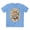 Carolina Blue, variant on Floral Shirt, Shirt with Flower, Tee Shirt with Antique Flower