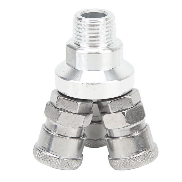 Acoplador rápido de 3 vías, tipo Universal, rosca macho, accesorios giratorios para compresor de aire, acero al carbono, cromado, G1/2 ANGGREK Otros