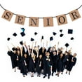 thumbnail image 2 of FELTECHELECTR Pancarta de papel kraft de 3 m con letras "SENIOR" para colgar, ideal para decoración de fiesta de graduación (negra), 2 of 6