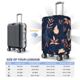 thumbnail image 6 of Easygdp Autumn Leaves With Blue Print Elastic and Washable Suitcase Protective Cover with Hidden Zipper Fits 18-32 inch Luggage -Small, 6 of 9