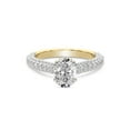 thumbnail image 3 of IGI Certified 5 Carat Oval Shape Lab Grown Diamond Engagement Ring | 14K Yellow Gold | Eternia Criss Cross Side Halo Diamond Ring | FG-VS1-VS2 Quality Friendly Diamonds, 3 of 6