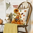 thumbnail image 2 of Sm:)e Sunflower Scarecrow Maple Leaves Pumpkin Fall Pillow Covers 18x18 Inch Set of 2, Cushion Covers for Sofa Seasonal Home Decor, 2 of 7