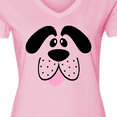 thumbnail image 4 of Inktastic Cute Dog Face Women's V-Neck T-Shirt, 4 of 5