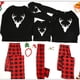 thumbnail image 1 of Conjuntos De Pijamas Familiares A Juego Pijamas Navideños Con Camiseta De Manga Larga De Ciervo Y Pantalones A Cuadros Ropa De SalónMujeres M Rojo Verde Cocina, Decoración y Otros, 1 of 5