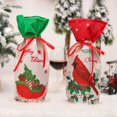thumbnail image 4 of 4pcs Vacaciones/Navidad Botellas de vino Decoraciones/Bolsas Cajas de vino con trineo de pájaros, 4 of 5