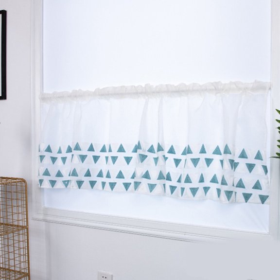 YUNLIGHTS Triangular Half Curtain for Living Room Assorted Color Light Blocking 1Pack