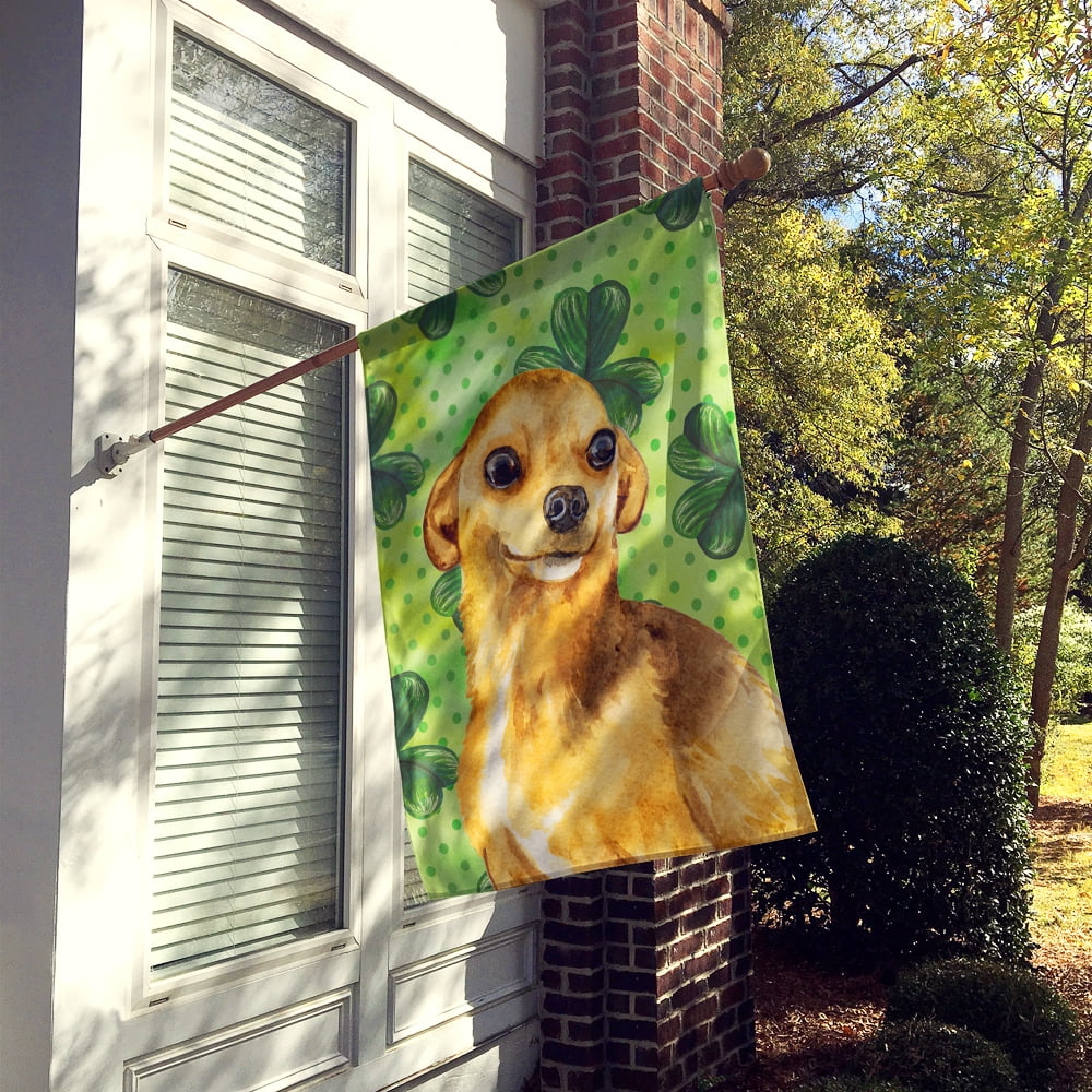 Carolines Treasures BB9832CHF Chihuahua St Patricks Flag Canvas House Size  Large multicolor