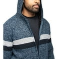 thumbnail image 6 of X RAY JEANS Mens Full Zip Hooded Sweater With Stripes &amp; Lining, Blue/Black, M, 6 of 8