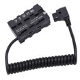 thumbnail image 1 of Dummy Battery Coiled Power Adapter, Optimal Performance ABS D TAP To Double Sided NP F Power Adapter LED Display  for NP F550 F750 F970 Batteries, 1 of 7