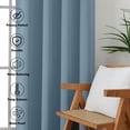 thumbnail image 3 of MKHILL Vela Mineral Short Blackout Curtains 24 Inch Length 2 Panels, Room Darkening Thermal Insulated Rod Pocket Small Tier Curtains for Kitchen Bathroom Camper RV, Each 30"W x 24"L, Mineral, 3 of 10