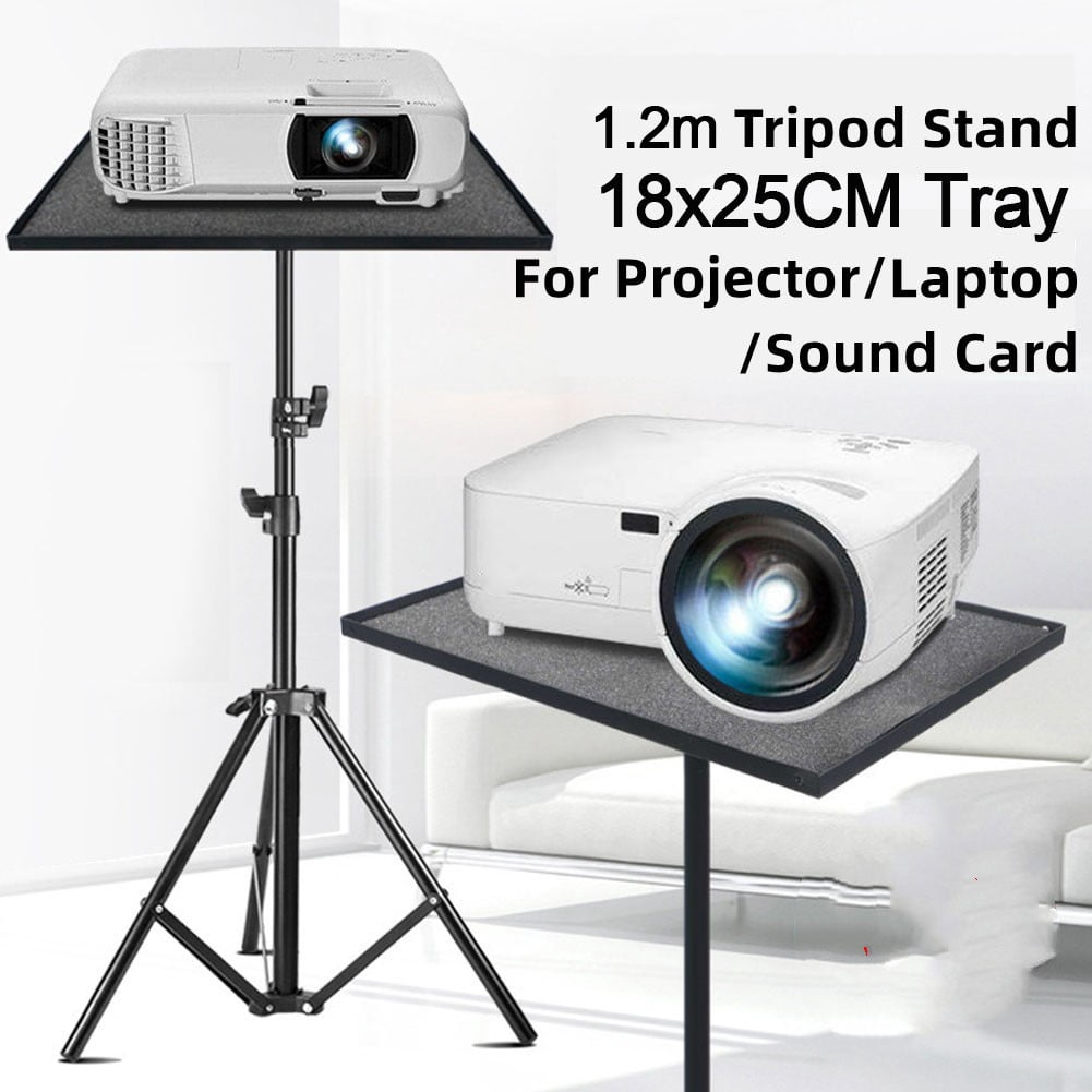 55/120/160cm Adjustable Tripod Stand and Mount Bracket Tray for Projector Laptop
