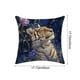 thumbnail image 3 of Funda de almohada con estampado de animales, diseño floral azul | 45 x 45 cm, decoración para sofá o dormitorio | Funda de cojín de nailon y elastano para interior y exterior, ideal para Navidad,, 3 of 6