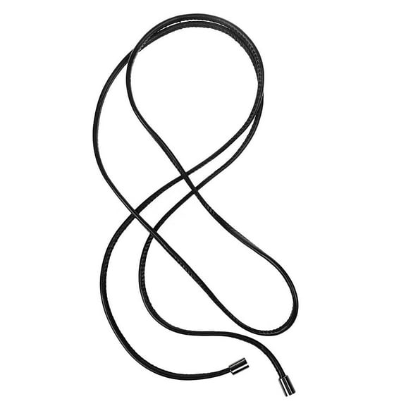 NEW LADIES PU LEATHER SKINNY BELTS WOMEN STYLISH SELF THIN WAIST ROPE BELT Black