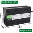 thumbnail image 2 of Cargador de 50.4 V 5A 12S 44.4 V batería de ion de litio cargador igente Lipo/LiMn2O4/LiCoO2 cargador de batería con ventilador de aluminio (ehufe XLR de 50.4V5A de 3 pin), 2 of 5