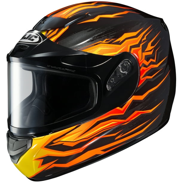 HJC CSR2 Flame Block Snow Helmet Orange XLG 1112200707