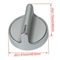 thumbnail image 3 of BQLZR 4PCS W10698166 Silver Mental Cooktop Burner Knob Cooker Stove Control Knob, 3 of 5