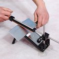 thumbnail image 2 of Stainless Steel Professional Kitchen Sharpener with 4 Grit Sharpening Stones (180#/400#/800#/1500#), Safety-Designed Suction Base, Angle Guide, Cleaning Cloth, Storage Bag & Manual - Universal, 2 of 7