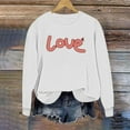 thumbnail image 5 of AuroraX White Long Sleeve Tops for Women,Oversized Long Sleeve Crewneck Graphic Sweatshirt for Women Valentines Cotton Holiday Pullover, 5 of 5