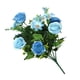 thumbnail image 5 of Ramo de rosas artificiales de 10 ramas con simulación de decoración floral, tela para banquete de boda, flor falsa, azul Yuarrent HA8319-06B, 5 of 6
