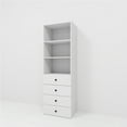 thumbnail image 5 of ModMakers Modular Wood Closet System with Shelves & 4 Drawers, Hanging Rods for Walk-in/Reach-in Wardrobe Closet Organizer System, White, 5 of 11