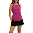 thumbnail image 3 of Ruffle Workout Top For Women Casual Sleeveless Racerback Tank Tops Loose Fit Gym Workout Tee Shirts Comfortable Breathable Yoga, 3 of 7