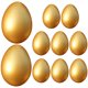 thumbnail image 1 of 10 piezas de huevo de Pascua dorado de madera para manualidades, artículos de madera para pintar y dibujar, 1 of 8