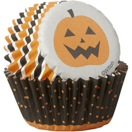 Wilton Trick or Treat and Jack-O'-Lantern Cupcake Liners, 100-Count