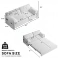 thumbnail image 6 of Aukfa Queen Sleeper Sofa Bed, Convertible Loveseat Pull Out Sofa Couch with Side Pockets, Black, 6 of 10