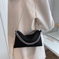 thumbnail image 3 of Bolso de hombro con textura para mujer, diseño cruzado, cadena, minibolso cuadrado pequeño con destellos de diamantes de imitación, 3 of 6