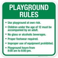 thumbnail image 1 of Playground Rules Sign, Use Playground At Own Risk Sign,, 1 of 8
