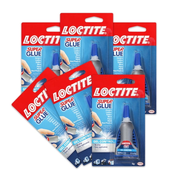 Super Glue Loctite Gel Control, 4 ml, transparente, paquete de 6