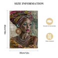 thumbnail image 2 of Nawypu Framed African American Wall Art, Canvas Painting Black and Gold Pink Woman Girl Retro Portrait Abstract Gold Earrings Necklace Poster Prints Artwork Modern Home Decor for Living Room Bedroom, 2 of 5