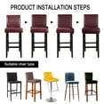 thumbnail image 6 of Unique Bargains Waterproof Bar Stool Covers for Short Back Chair Burgundy 4PCS, 6 of 8