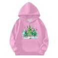 thumbnail image 3 of Sudadera con capucha para niñas y niños, sudadera de manga larga con cuello redondo y estampado de moda, jersey con bolsillo, sudadera de poliéster para niñas, 3 of 8