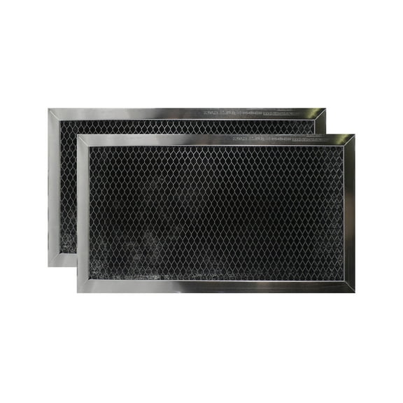 Air Filter Factory Microwave 6-1/8 x 11-1/8 x 3/8 Charcoal Carbon Smoke and Odor Filter 2-Pack