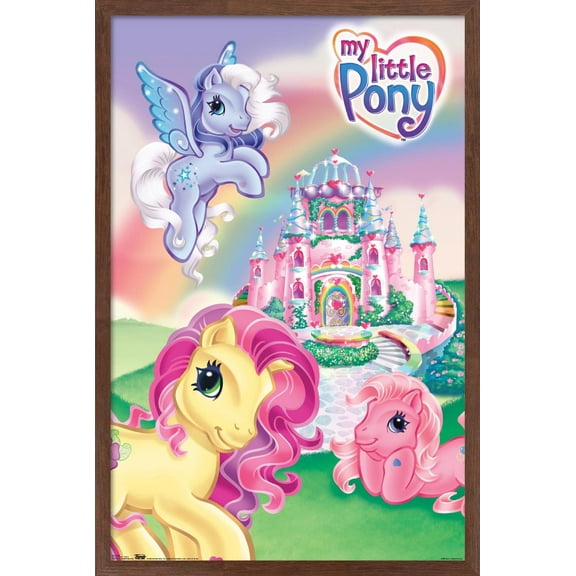 Hasbro My Little Pony - Castle Wall Poster, 14.725" x 22.375" Framed