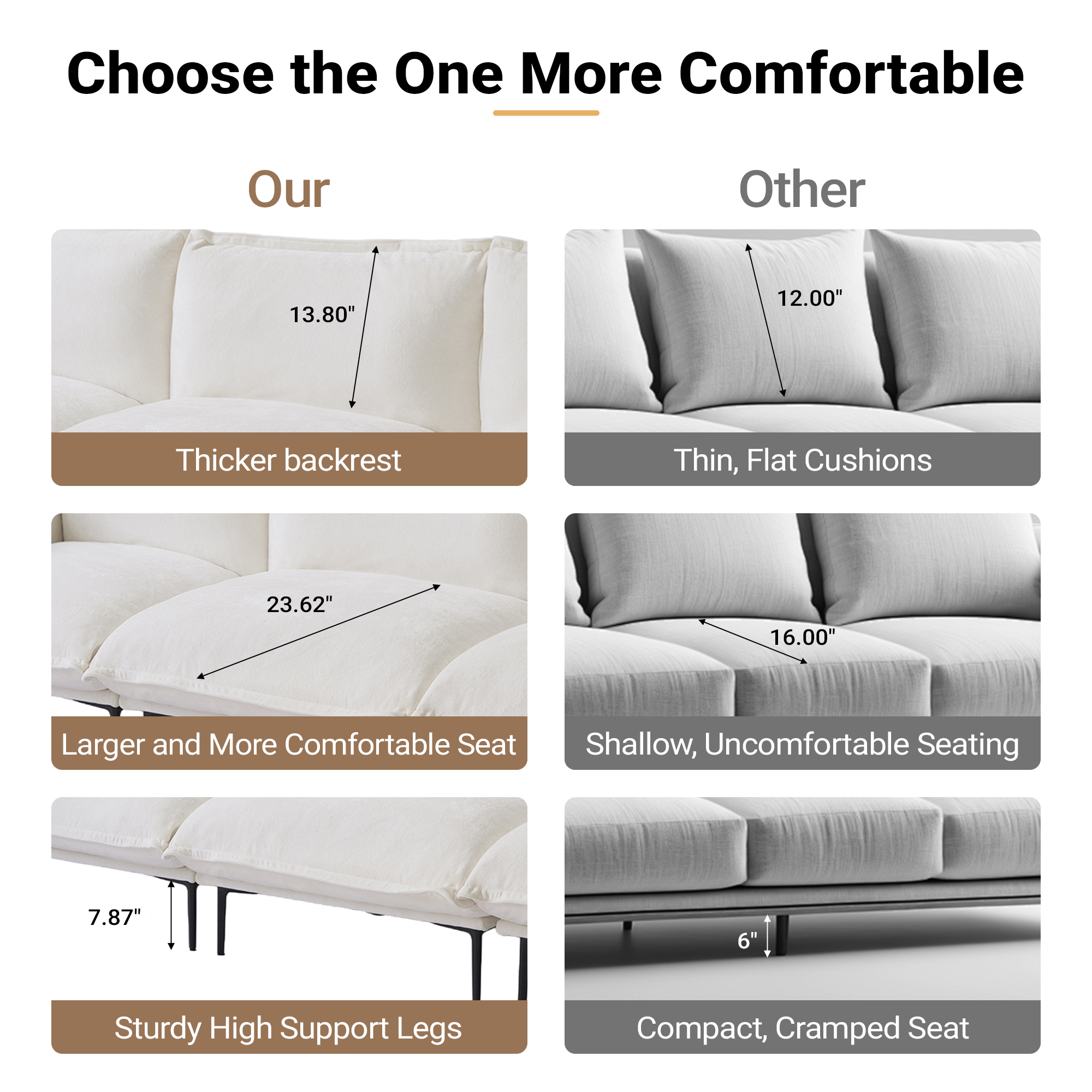 Magic Home Sectional Sofa with High Sofa Legs L-Shaped Couch Sofa Velvet Beige Couches 4 Seat Sofa U-shaped Sectional Couch, Living Room Furniture Set for Home Apartment Office Studio