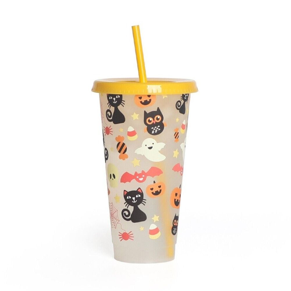 Halloween glass cups with straws｜TikTok Search