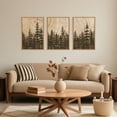 thumbnail image 2 of Pine Tree Framed Canvas Wall Art Set, Natural Woodland Landscape Wall Decor, Large Retro Forest Painting, Vintage Brown Artwork for Living Room, Bedroom, Kitchen, Study, Office - 16"x24"x3, 2 of 6