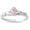 Pink, variant on Copper Ring Heart Shape Gold Plated Inlay Gemstones Semiprecious Stones For Women Sizes 6 To 10 Elegant Gift For Her